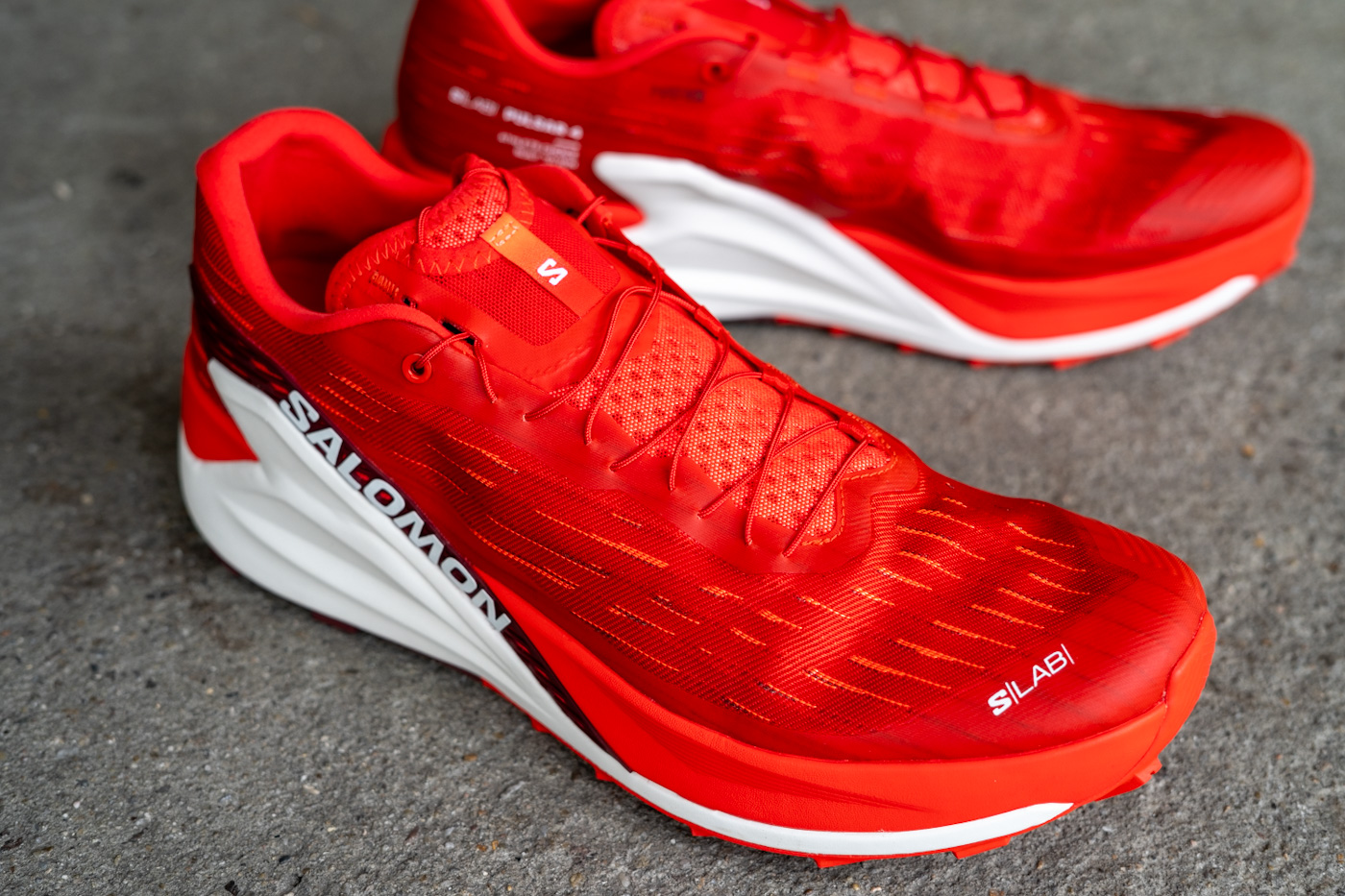 Matryx-Upper des Salomon S/LAB Pulsar 4 – robustes, atmungsaktives Material mit Quicklace-Schnürung