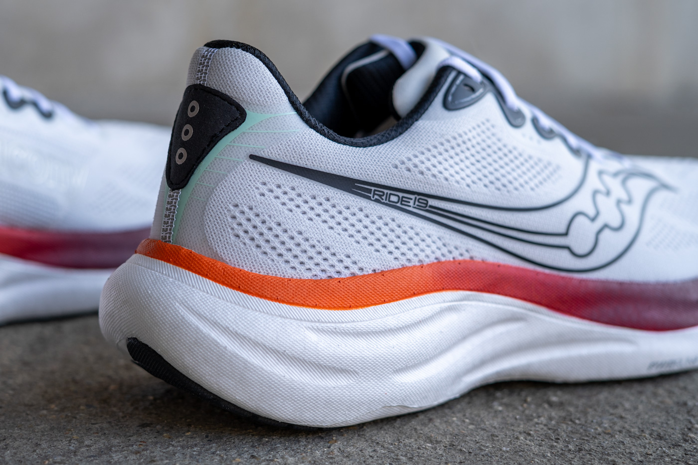 Fersenkonstruktion des Saucony Ride 19 mit Polsterung
