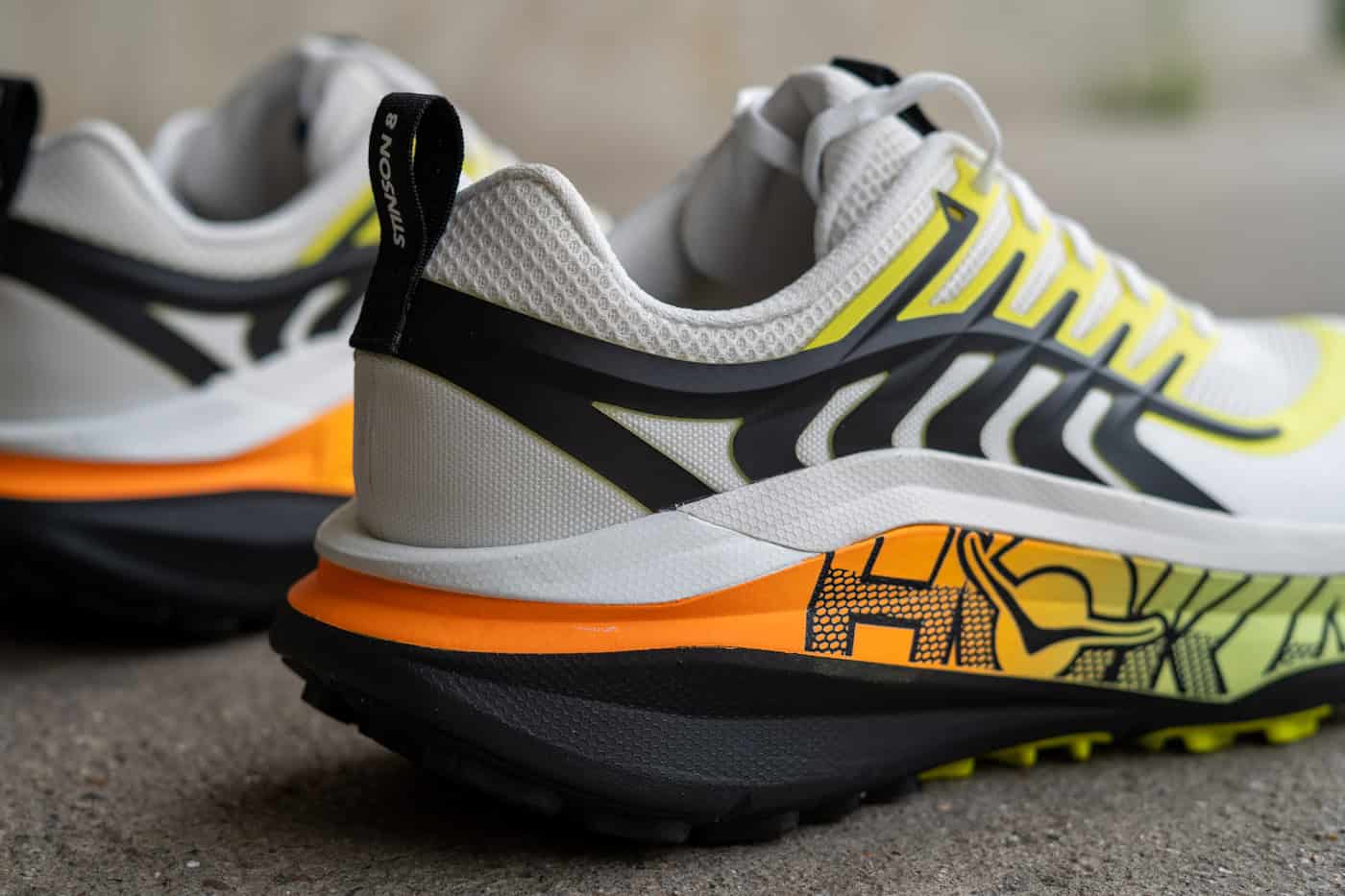 Hoka Stinson 8 CMEVA-Mittelsohle H-Frame-Stabilisierung Detail