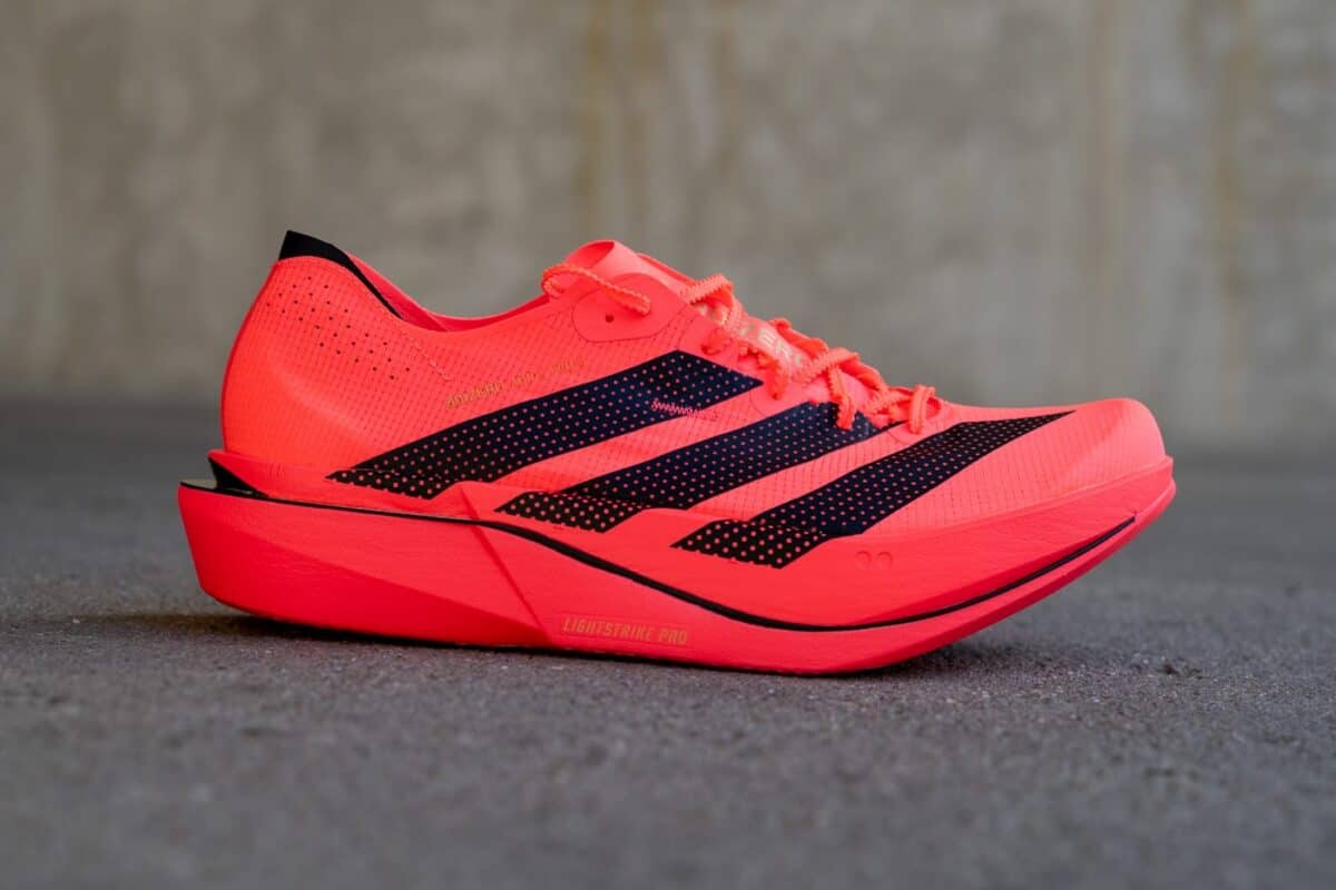 Adidas Adizero Adios Pro 5 seitliche Ansicht Carbon-Racer