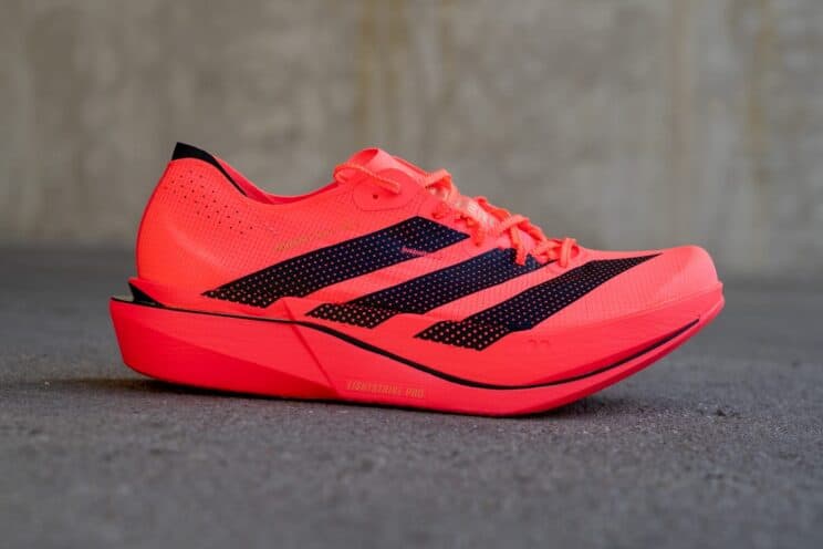 Adidas Adizero Adios Pro 5 seitliche Ansicht Carbon-Racer